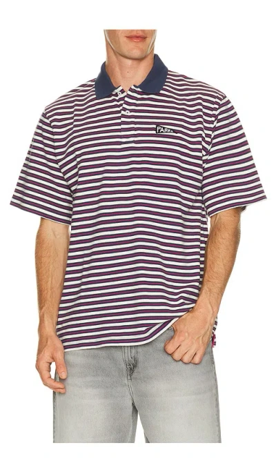 By Parra Flag Striper Polo Shirt In Multi
