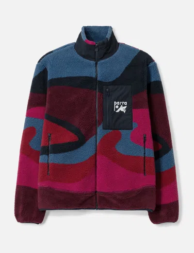 By Parra Full Ftp Booster Polar Fleece Jacket Red In Multi