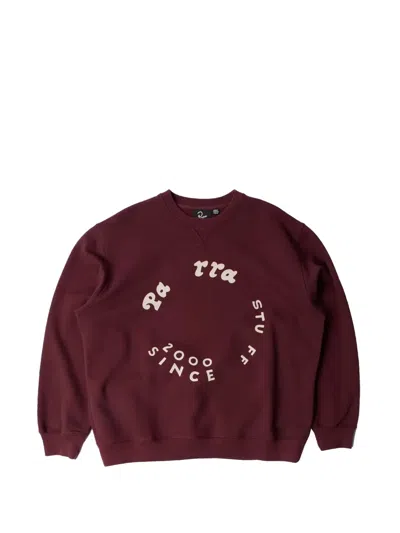 By Parra Gasoline Crew-neck Sweatshirt In Burgundy