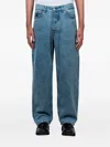 By Parra Graphic-patch Washed Jeans In Blue