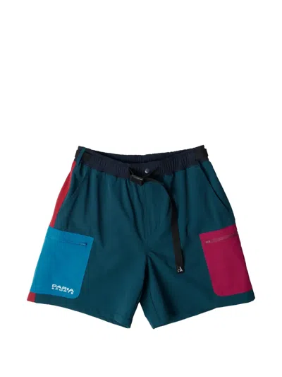 By Parra Hardly Hiked Ripstop Shorts In Brown