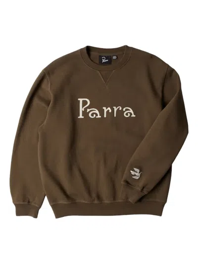 By Parra Logo-print Crew-neck Sweatshirt In Brown