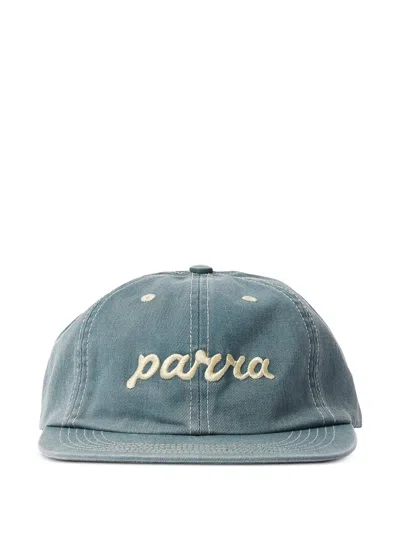 By Parra Logo-embroidered Strapback Cap In Blue