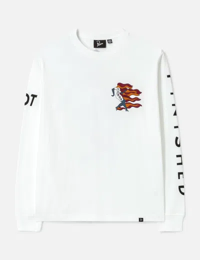By Parra Not Finished Long Sleeve T-shirt In White