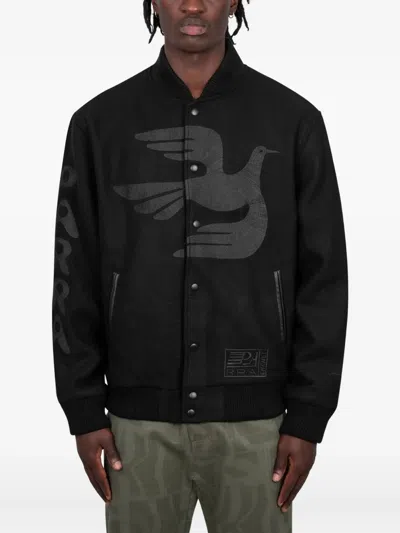 By Parra Not Movie Quality Varsity Jacket In Black