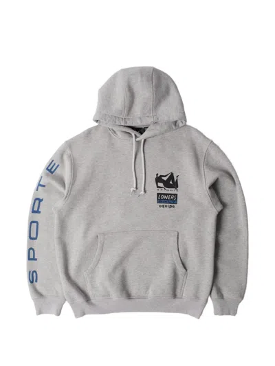 By Parra Parra Sporte Graphic-detail Cotton Hoodie In Gray