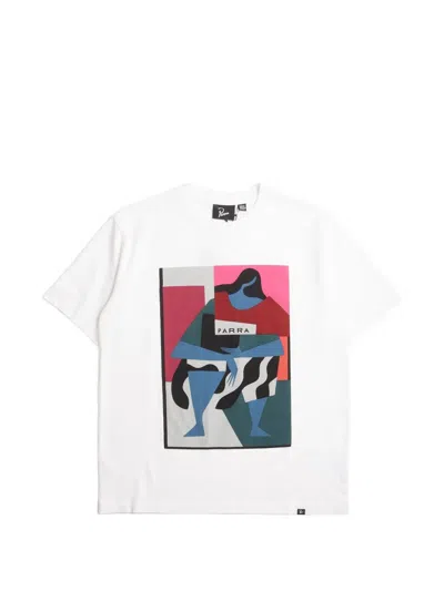 By Parra Reading The Square Cotton T-shirt In White