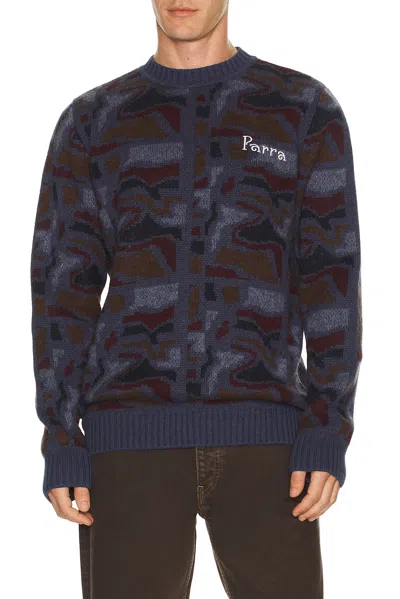 By Parra Repeat Ftp Booster Knitted Pullover In Blue