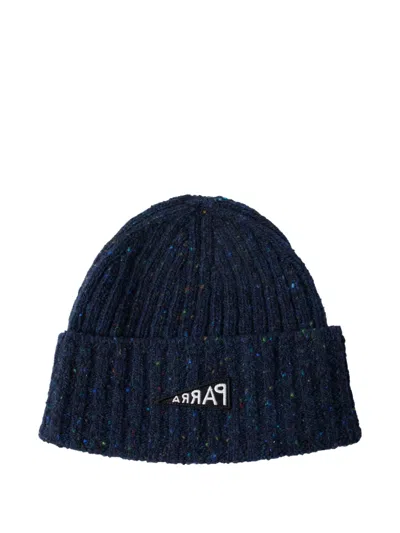 By Parra Reverse-flag Beanie Hat In Blue
