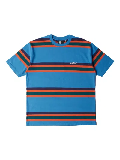 By Parra Script Stripped T-shirt In Blue