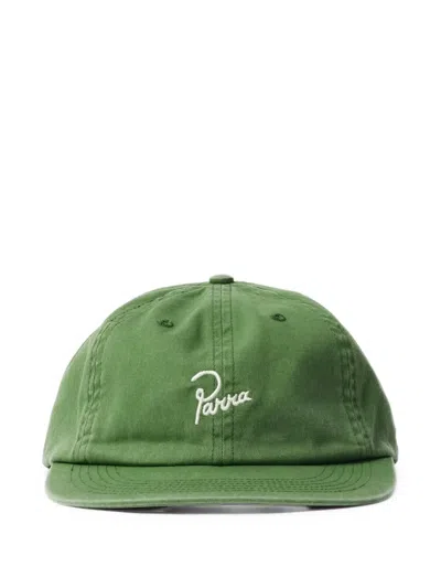 By Parra Signature 6 Logo-embroidered Cap In Green