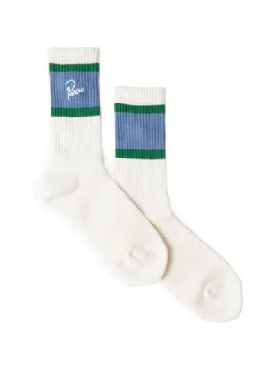 By Parra Signature Striped Socks In White