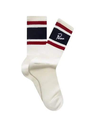 By Parra Signature Striped Socks In White