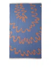 By Parra Splashed Hammam "multicolour" Beach Towel In Blue