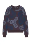 By Parra Stupid Lava Lamp Knitted Pullover In Dark Mahogany