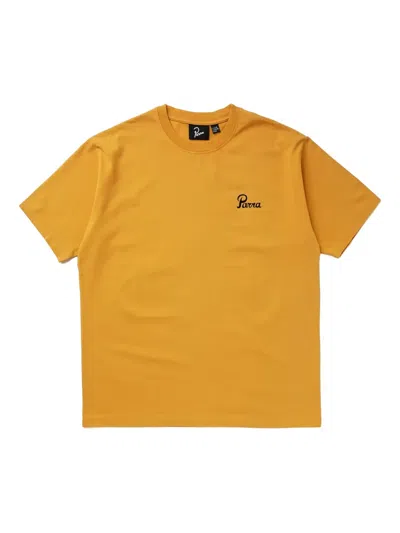 By Parra Swan-print Cotton T-shirt In Orange