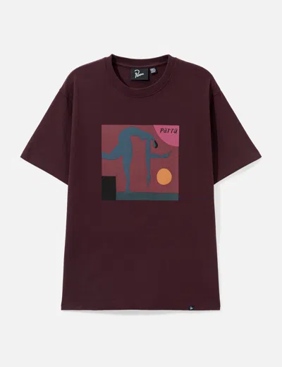 By Parra Tripped Up T-shirt In Burgundy
