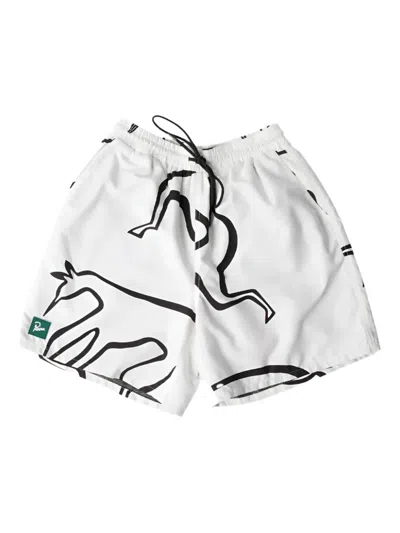 By Parra Yoga Walk Swim Shorts In White