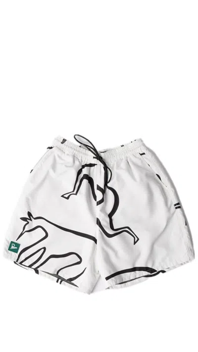By Parra Yoga Walks Swim Shorts In Neutral
