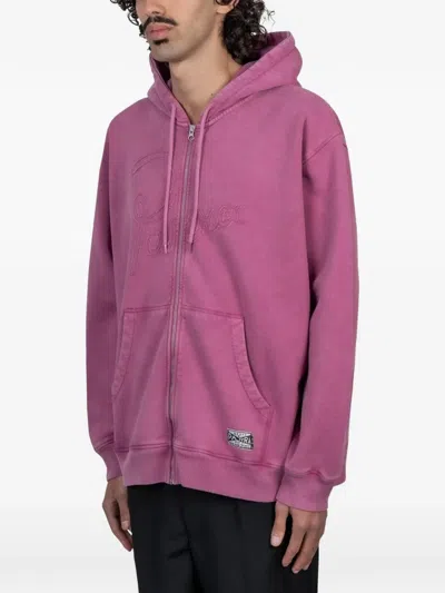 By Parra Zip Hooded Sweatshirt In Purple