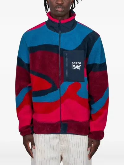 By Parra Zipped-pocket Fleece Jacket In Red