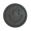 By Shax Black Happy Coaster