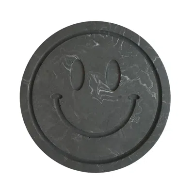 By Shax Black Happy Coaster