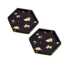 By Shax Black Hex Panther Gold Flake Tray - Pair In Black