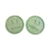 By Shax Confused Coaster Pair - Soft Green