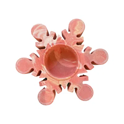 By Shax Large Snowflake Tealight Holder - Red