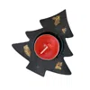By Shax Large Xmas Tree Tealight Holder - Black And Gold In Black