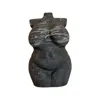 By Shax Marbled Curvy Lady Bust - Black In Black