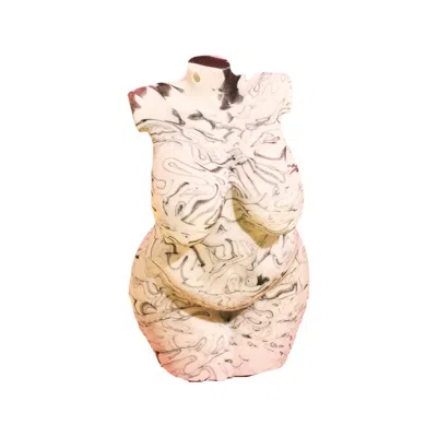 By Shax Marbled Curvy Lady Bust - White