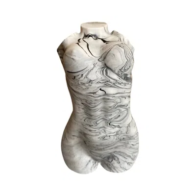 By Shax Marbled Lady Bust - White