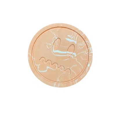 By Shax Orange Confused Coaster - Peach In Multi