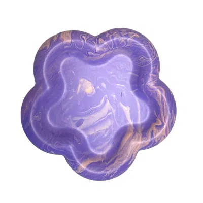 By Shax Pink / Purple Flower Power Chunky Coaster - Purple In Pink/purple