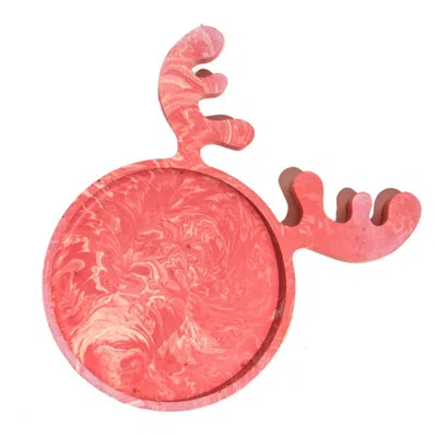 By Shax Reindeer Tray - Red