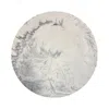 By Shax Round Marbled Tile - White