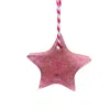 By Shax Sparkly Star Ornament - Pink In Pink