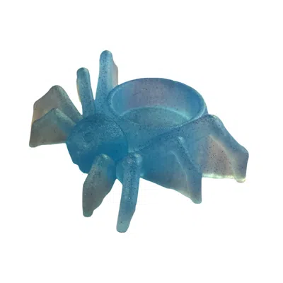 By Shax Spider Tealight Holder - Sparkly Blue