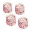 By Shax White Zebra Marbled Tealight Holder - Set Of Four In White