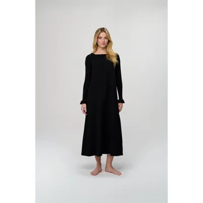 By Tess Collection Ana Ribbed Dress In Black