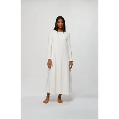 By Tess Collection Ana Ribbed Dress In White