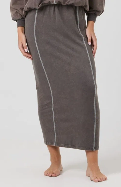 By Tess Collection Ari Skirt In Grey