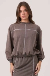 By Tess Collection Ari Sweatshirt In Brown