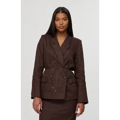 By Tess Collection Brooke Blazer In Brown