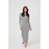 By Tess Collection Callie Dress In Dark Blue Stripe