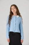 By Tess Collection Chloe Cardigan In Blue