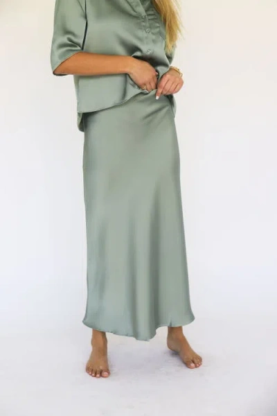 By Tess Collection Ella Skirt In Sage