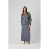 By Tess Collection Katie Skirt In Gray
